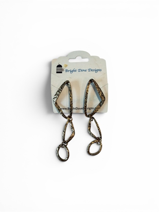 Jewelry - Bright Dove Designs Hammered Gold Drop Earrings